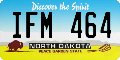 ND license plate IFM464