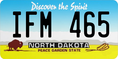 ND license plate IFM465