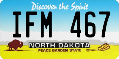 ND license plate IFM467