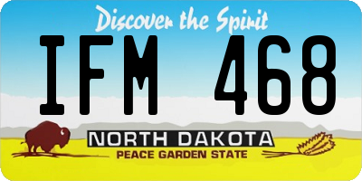 ND license plate IFM468
