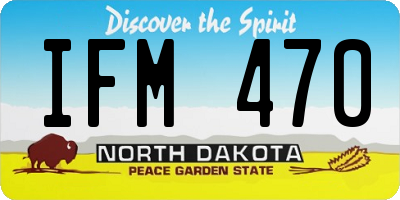 ND license plate IFM470