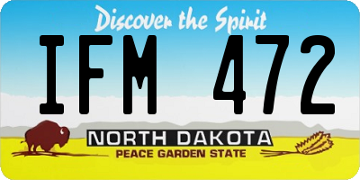 ND license plate IFM472