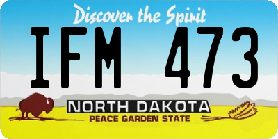 ND license plate IFM473