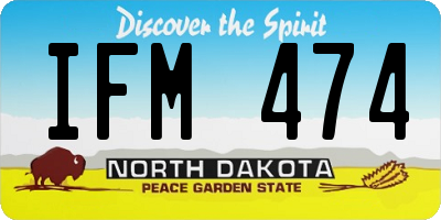 ND license plate IFM474
