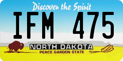 ND license plate IFM475