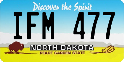 ND license plate IFM477