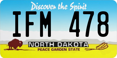 ND license plate IFM478