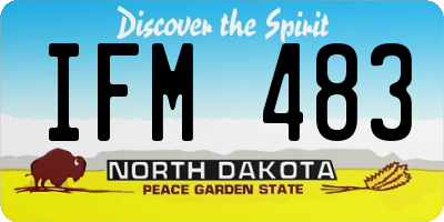 ND license plate IFM483