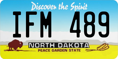 ND license plate IFM489