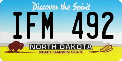 ND license plate IFM492