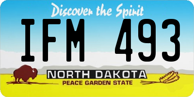 ND license plate IFM493