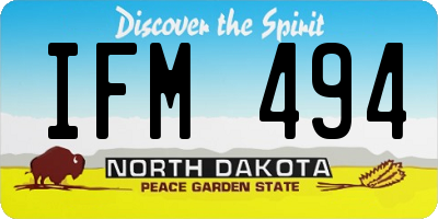ND license plate IFM494