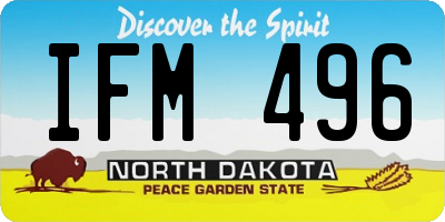 ND license plate IFM496