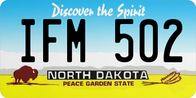 ND license plate IFM502