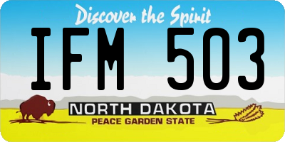 ND license plate IFM503