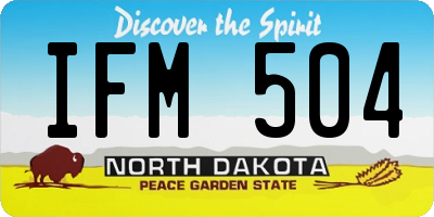 ND license plate IFM504