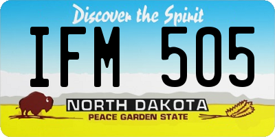 ND license plate IFM505