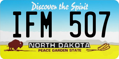 ND license plate IFM507