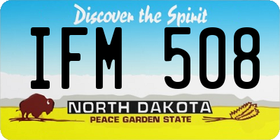 ND license plate IFM508