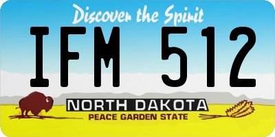 ND license plate IFM512
