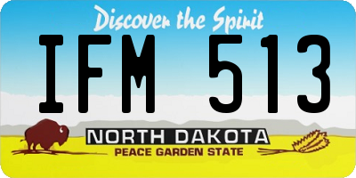 ND license plate IFM513