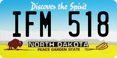 ND license plate IFM518