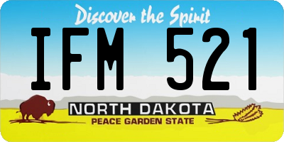ND license plate IFM521