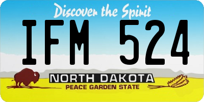 ND license plate IFM524