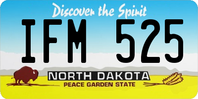 ND license plate IFM525