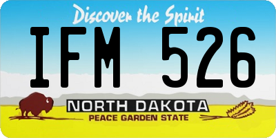 ND license plate IFM526