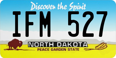 ND license plate IFM527