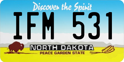 ND license plate IFM531