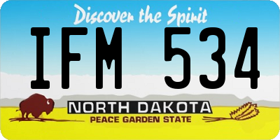 ND license plate IFM534