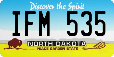 ND license plate IFM535