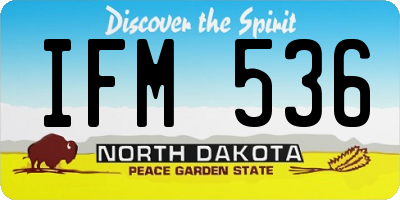ND license plate IFM536