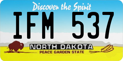 ND license plate IFM537
