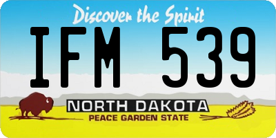 ND license plate IFM539