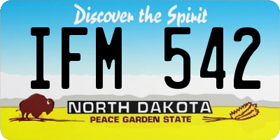 ND license plate IFM542