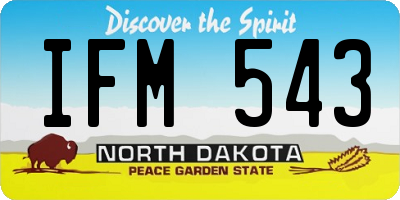 ND license plate IFM543