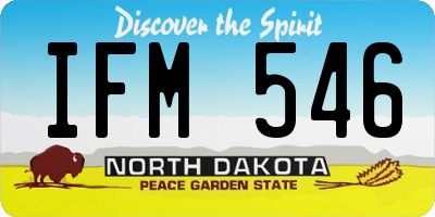 ND license plate IFM546