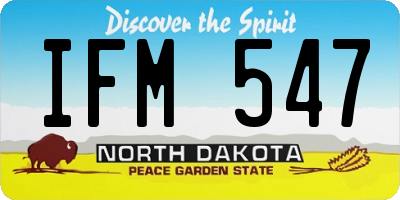 ND license plate IFM547