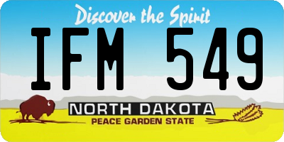 ND license plate IFM549