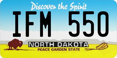 ND license plate IFM550