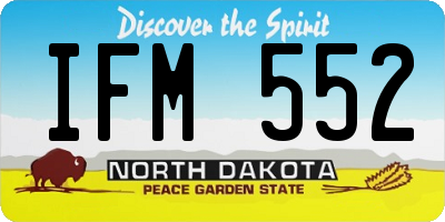 ND license plate IFM552