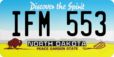 ND license plate IFM553