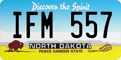 ND license plate IFM557