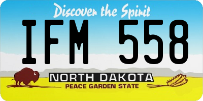 ND license plate IFM558