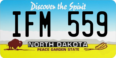 ND license plate IFM559