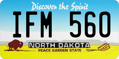ND license plate IFM560