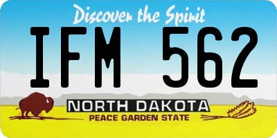 ND license plate IFM562